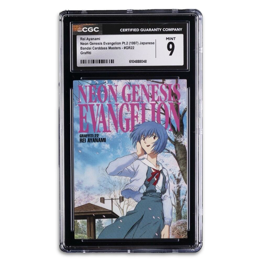 1997 NEON GENESIS EVANGELION PT.2 JPN BANDAI C.M. GRAFFITI REI AYANAMI CGC 9